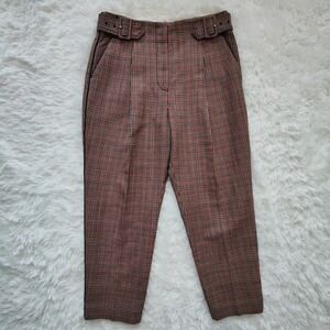 3.1 Phillip Lim Glen‎ Plaid Wool High Rise Tailored Ankle Pants Womens 10 Career
